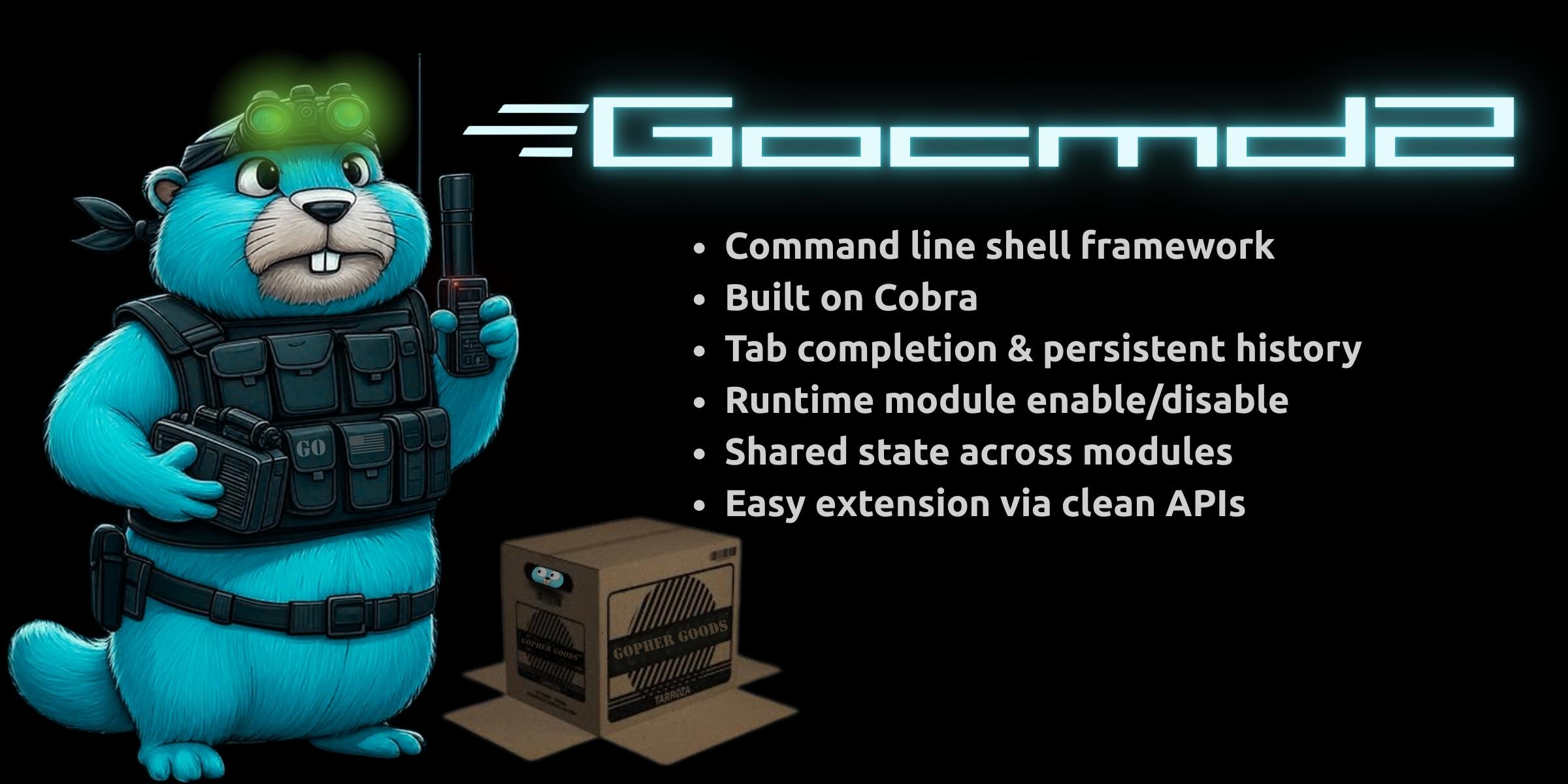 gocmd2 — interactive shell framework