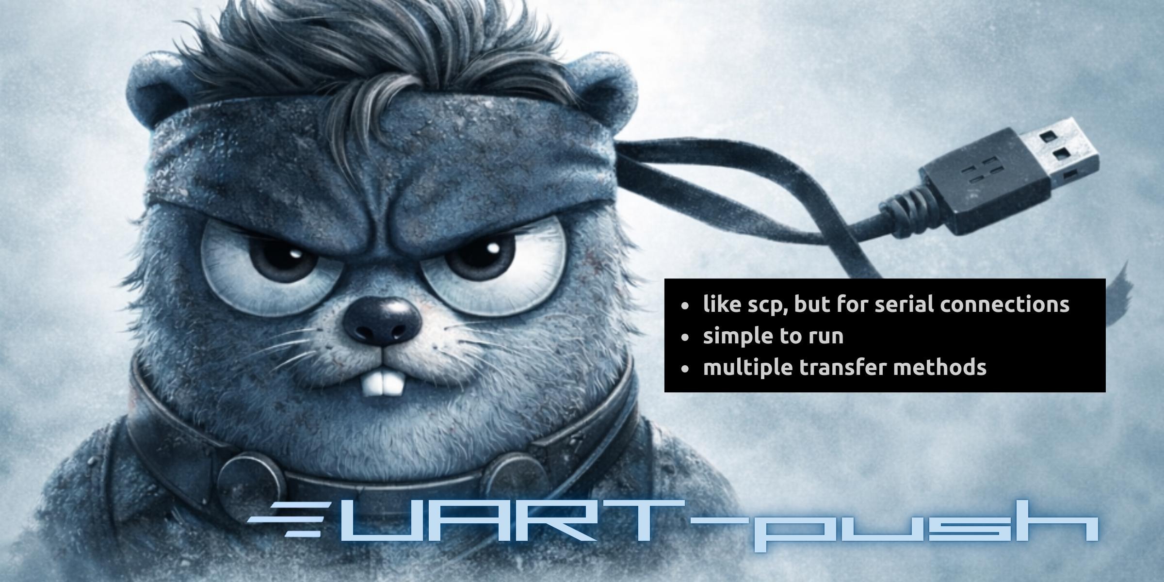 uart-push — file transfer over UART serial