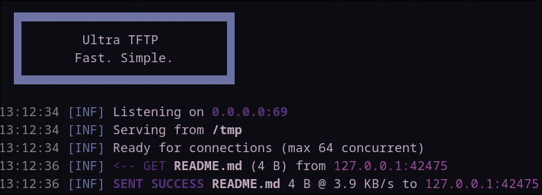 utftp — Ultra TFTP server